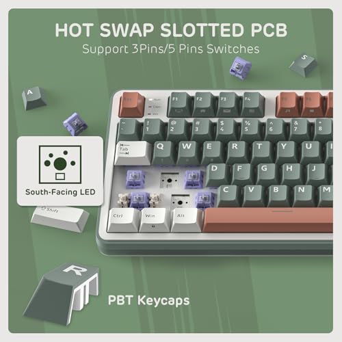 Image of RK ROYAL KLUDGE S98 Mechanical Keyboard w /Smart Display & Knob, 96% RGB Wireless Gaming Keyboard BT /2.4G /USB-C, Hot Swappable Custom Keyboards, Software Support, Silent Computer Gaming Keyboard