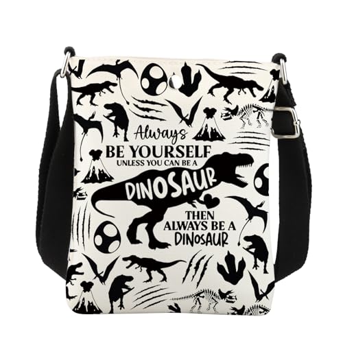 Sac à bandoulière dinosaure blanc pour vos sorties urbaines et balades décontractées