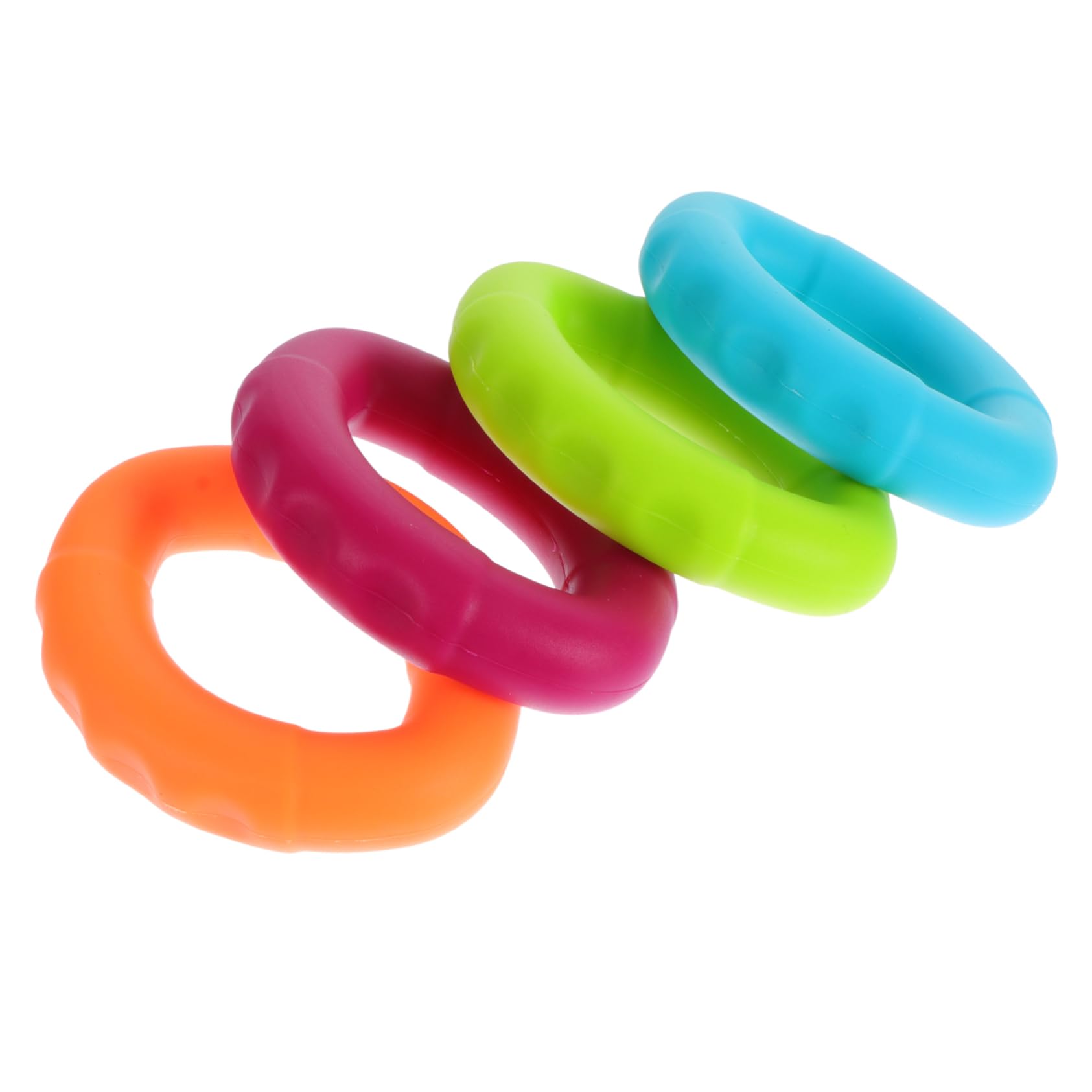 ibasenice 4pezzi Anelli Per Presa Manuale in Silicone Rinforzanti Per Presa Delle Dita Attrezzi Multifunzionali Per Esercizi Di Massaggio Alle Dita Dispositivi Per Riabilitazione Delle Mani