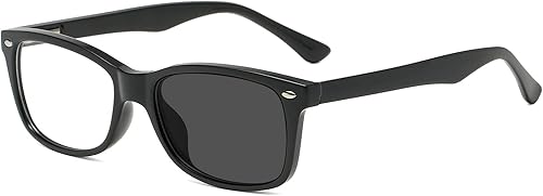 DUHKP Lentes de sol fotocromáticas grises anteojos con bloqueo de luz azul antifatiga ocular para mujereshombres