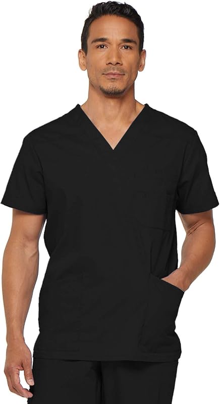 Dickies EDS Signature Scrubs for Women and Scrubs for Men, Unisex One Pocket V-Neck Top in Soft Brushed Poplin 83706