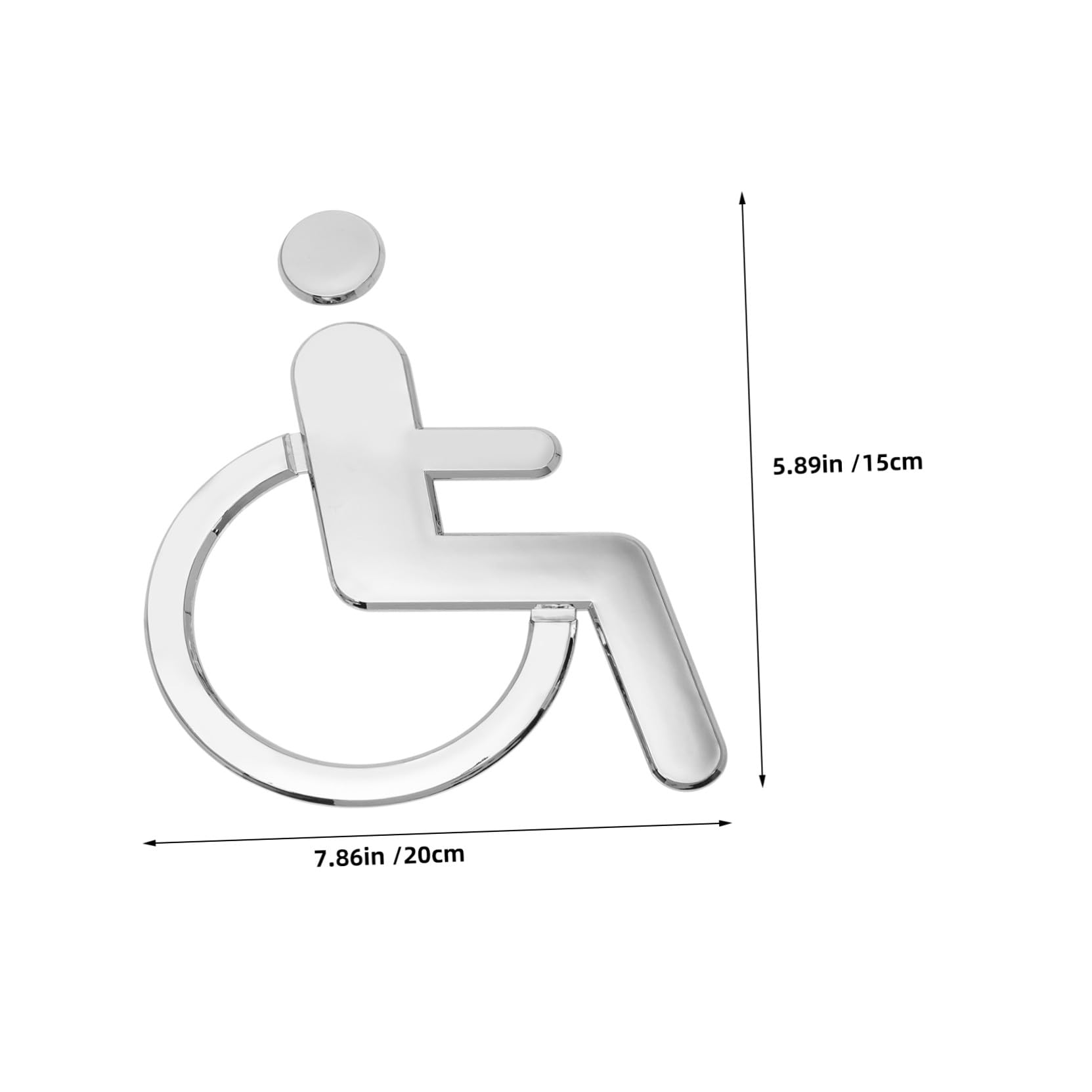 6 Piezas Señales de Aseo para Discapacitados Adhesivas Indicador de Baño Accesible con Símbolo de Silla de Ruedas Pegatinas para Puertas de Baños Hoteles Oficinas y Edificios