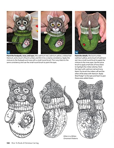 How-To Book of Christmas Carving: 32 Projects to Whittle, Carve & Paint (Fox Chapel Publishing) Best-Of Projects from Woodcarving Illustrated - Santas, Reindeer, Snowmen, Elves, Penguins, and More - Image 8