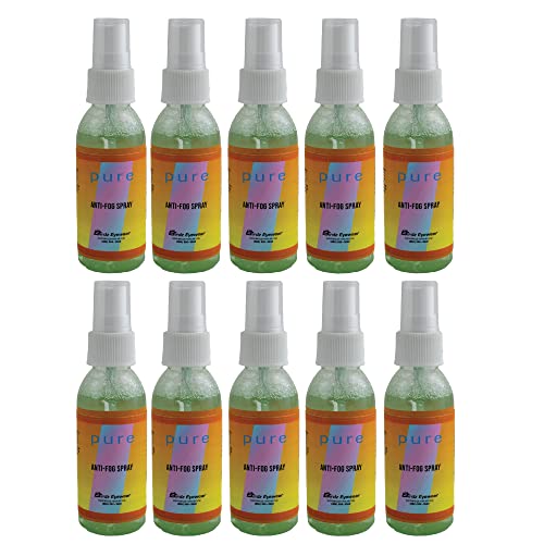 Birdz Eyewear 10 2oz Bottles Anti Fog Spray Defogger for Glasses Goggles Eyewear