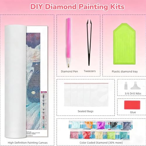 Peinture diamant 5D adulte grand format 70x140cm Cod-380 - 5