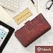 VALENCHI-Soft and Flexible Genuine Leather Ladies Wallet with Metal Zipper and Snap closer (Cognac Vintage)
