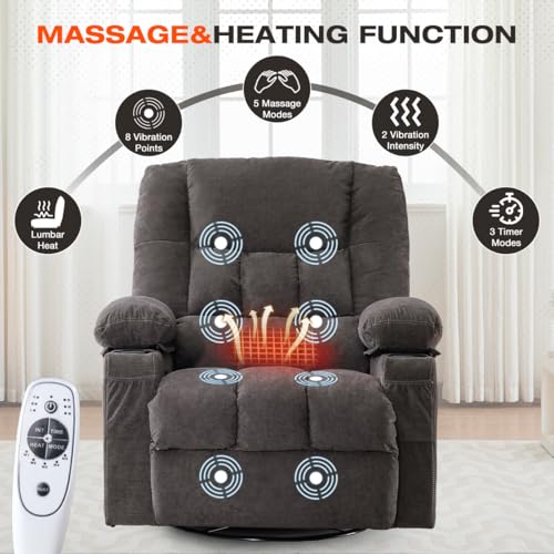 Sillón de descanso ergonómico plegable Gris miniatura 3