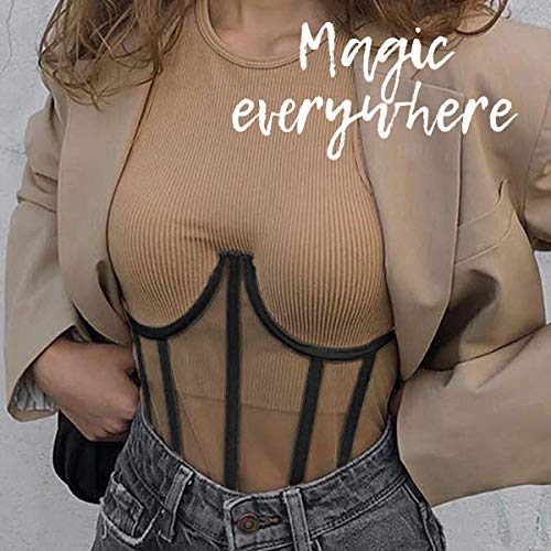 TOPMELON Lace Corset Belt Waist Corset Top Women Mesh Open Cup Lace Up Boned Bustier Underbust Corset Waist Cincher Corset3