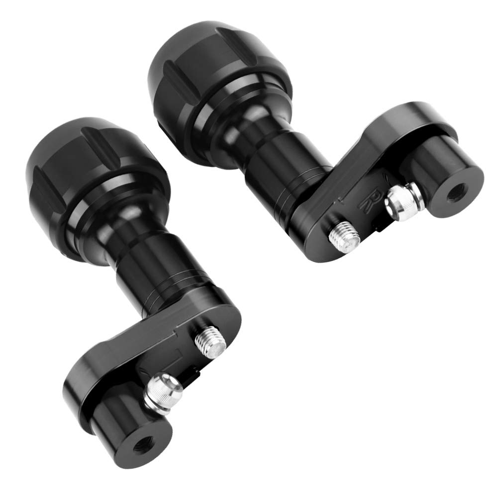 Ausla Slider Crash Slider in Alluminio CNC, Protezione Carenatura Crash Telaio Anodizzato, Protezione Anticaduta in 2 Pezzi Facile da Installare per 400 Ciclisti del 2018 per Uso su Strada (BLACK)