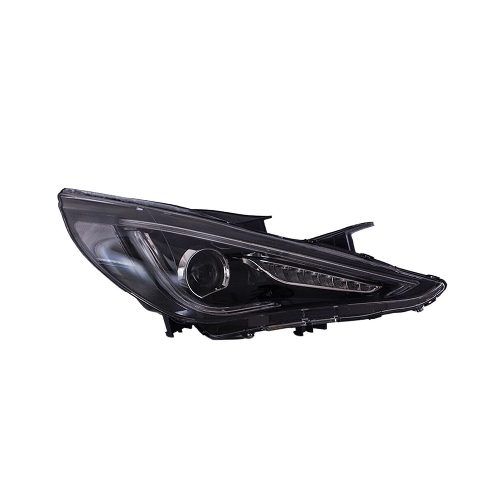 VGOCMDUB 2pc Car Led Headlight Assembly Auto Accessory Front DRL Turn Signal Lights Compatible With Hyundai Compatible With Sonata 2011-2016(With Red Demon)