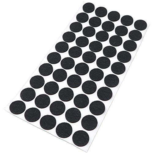 Adsamm® / 50 x selbstklebende Filzgleiter / Schwarz / Ø 20 mm / rund / Möbelgleiter aus Filz mit 3.5 mm Stärke / Möbel- und Bodenschutz in Adsamm® Qualität Cover
