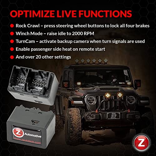 Z Automotive Tazer Mini Programmer | Fits 2018-2026 Jeep Wrangler JL and Gladiator JT | Customize Over 70 Settings | Activates Anti-Theft Pin Lock, Rock Crawl, Winch Mode and More!