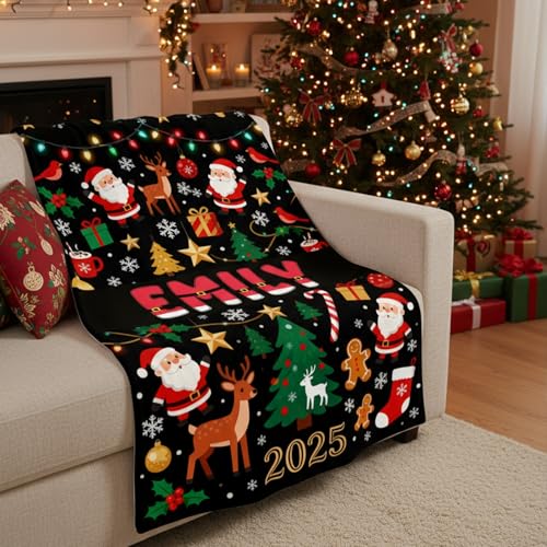 Image of Personalized Baby Blanket, Custom Baby Blanket for Boys & Girls, Baby Blanket with Name, Baby Shower, Easter, Christmas, Birthday Newborn & Toddler Gifts, Baby Gifts