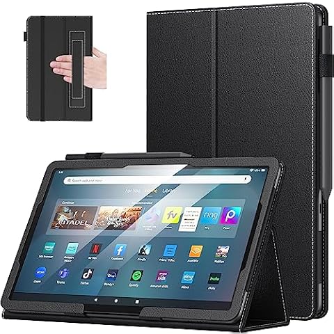 MoKo for Amazon Kindle Fire Max 11 Case (13th Generation, 2023 Release) 11" - Slim Folding Stand Cover Case for Fire 11 Tablet with Auto Wake/Sleep, Black Cover