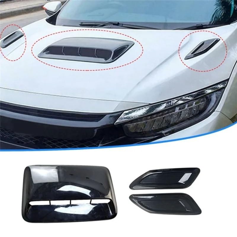 Capó universal para coche con salida lateral de ventilación y simulación de flujo de aire 3
