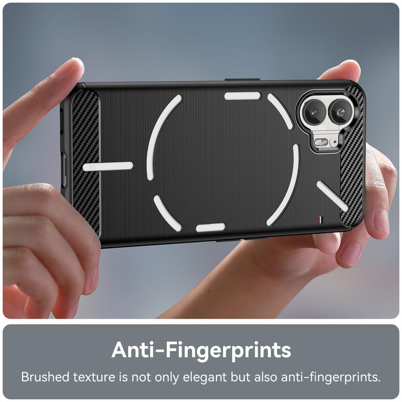 Image of Hybrid Carbon Fiber Back Case for Nothing Phone 2 (Black)