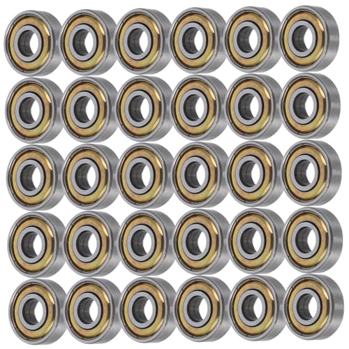 SUPVOX Skateboard Bearings Bulk 30pcs Carbon Steel Bearings for Skateboarding Roller Skating