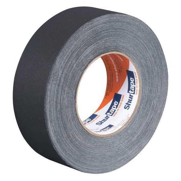 Image of Shurtape P- 628 Professional Grade, Coated Gaffer's Tape, Social Distancing Marking, 48mm x 50m, Black, 1 Roll (138775)