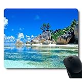 Beaches France Seychelles Blu Sky Go Vacation Mouse Pad