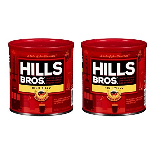 Hills Bros Coffee, High Yield Medium Roast Ground, 30.5 Ounce (2 PACK)