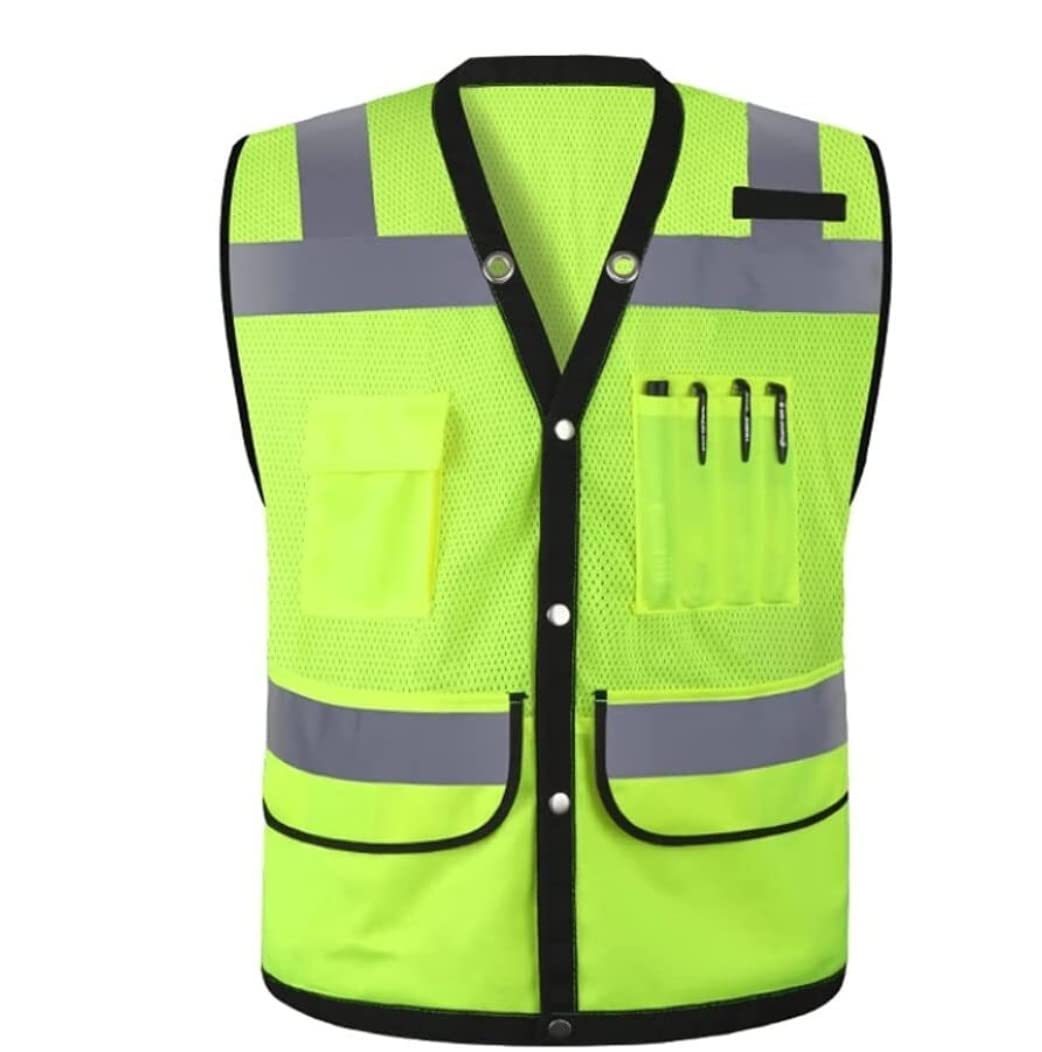 Chaleco reflectante de alta visibilidad Chalecos reflectantes Chaleco reflectante de alta visibilidad Chaleco de trabajo de construcción Chaqueta reflectante de seguridad para hombres y mujeres (