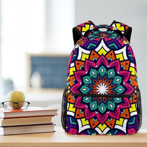 Sac à dos voyage bleu géométrique antichoc pour ordinateur 40cm
