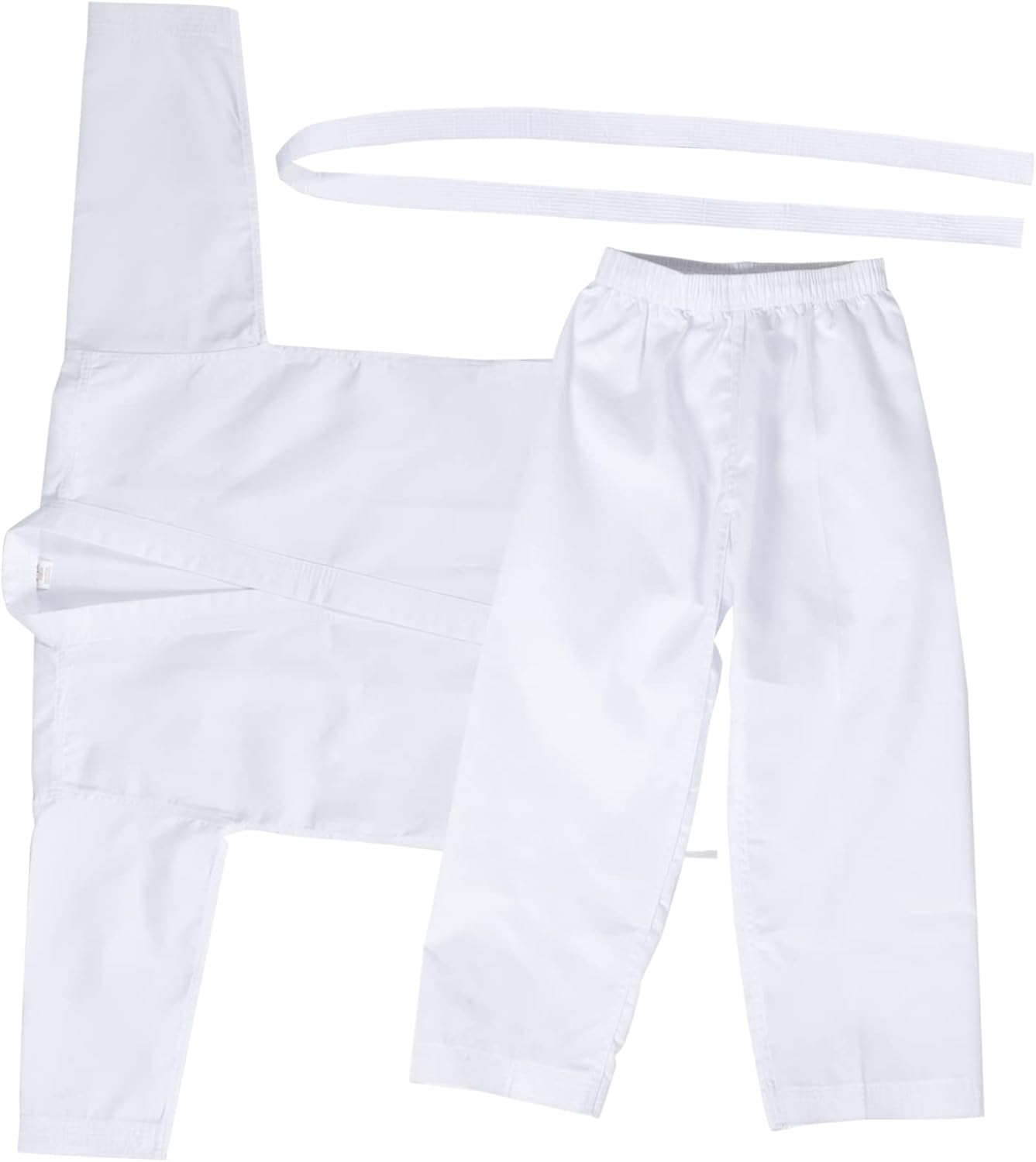 1set Adult Karate Training Uniform Elastic Waist Belt Comfortable and Breathable Judogi for Teens and Adults Quick-drying Sports Clothes for Martial Arts and Fitness Exercises