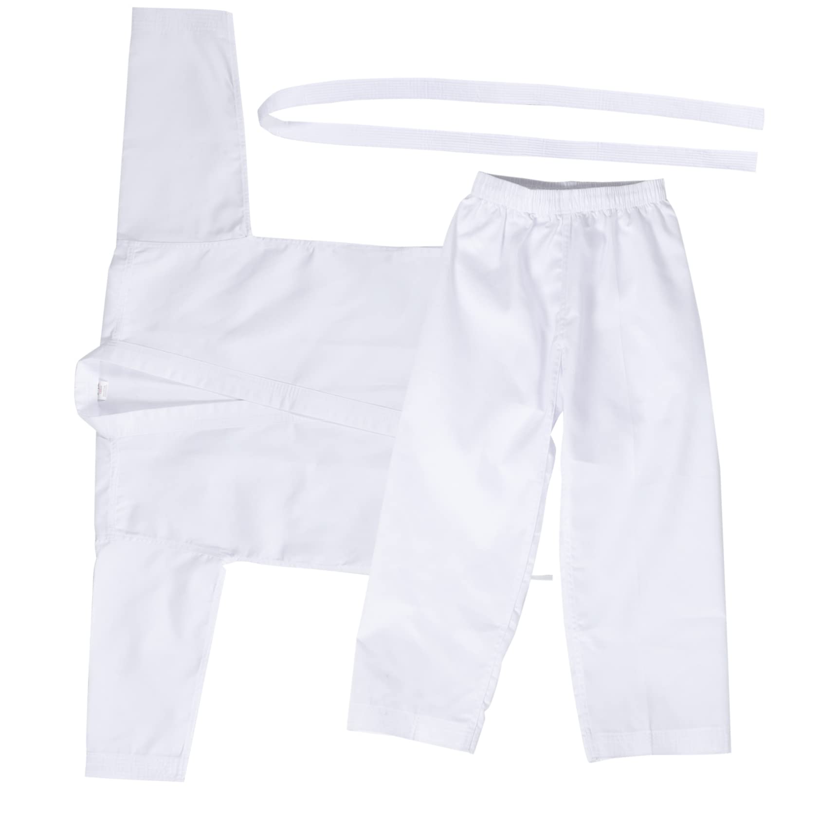 Healvian 1set Adult Karate Training Uniform Elastic Waist Belt Comfortable and Breathable Judogi for Teens and Adults Quick-drying Sports Clothes for Martial Arts and Fitness Exercises