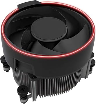 CPU Cooler with RGB LED Lighting with Aluminum Heatsink & Copper Core Base & 4-Pin PWM 4.05-Inch Fan with Pre-Applied Thermal Paste for AMD Socket AM4 Desktop PC Computer - Spire