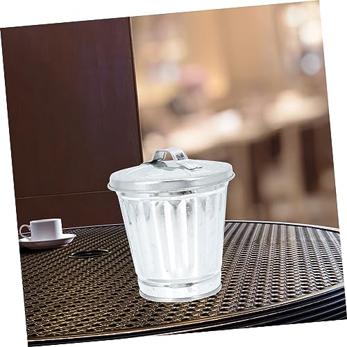 Pequeñas canecas de basura mini rectangulares con tapa, 2 unidades miniatura 3