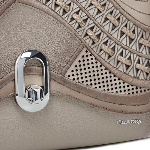 Cuadra Leather Crossbody Handbag Brown2