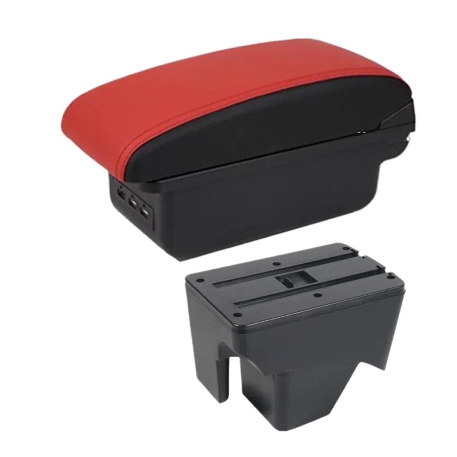 Ggwqoops Car Armrests For VW For TERA 2025 Central Storage Box Interior Retrofit Car Accessories Armrest Box(B5 black border 3USB)
