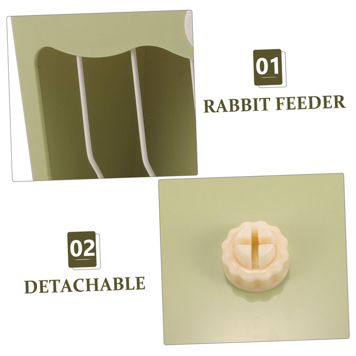 2pezzi Portafieno Per Conigli e Piccoli Animali Dispenser Di Cibo Anti-perdita Per Coniglietti Porcellini e Cincillà Design Ergonomico e Facile Da Usare