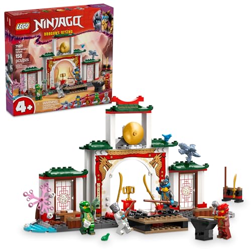 LEGO NINJAGO Ninja Spinjitzu Temple Building Toy Playset - Pretend Play Preschool Ninja Toy for Kids, Boys and Girls, Ages 4+ - with 4 Minifigures - Gift Idea for Birthdays - 71831