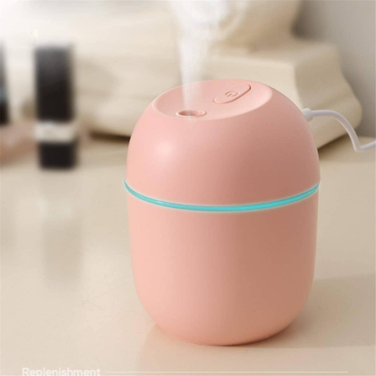Pink Mini Humidifier Aroma Diffuser for Bedroom, Plastic, Automatic, 300 ml, Cool Mist, Auto Shut-off-image-35