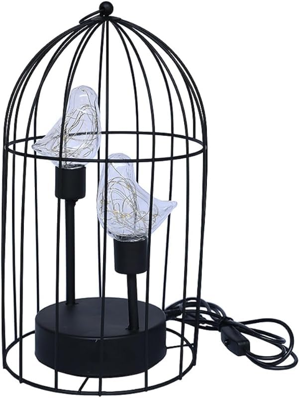 Amazon.co.jp: AZIEBAY 鳥かごデザイン LED テーブルランプ フェアリー