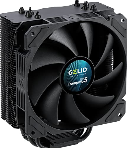 Gelid Solutions Tranquillo 5 Rev.2-4 Power Heatpipes -Wentylator PWM 120mm - Kompatybilny z Intel i AMD - RPM 1600 - TDP 150W - Kolor: Czarny