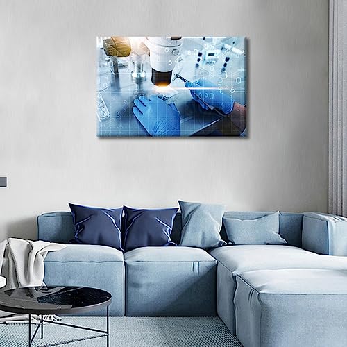 Image of Medical Modern Home Decor 1 Panels Home Decor Medical Young Scientist Pictures Wall Art for Bedroom, Living Room, Office. Framed Ready to Hang (16 inch Wx24 H)