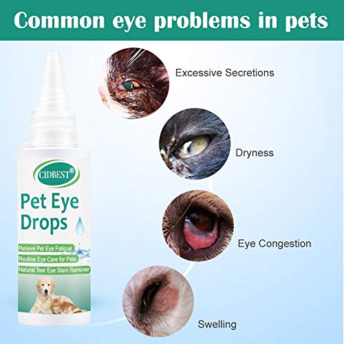 CIDBEST Cat ＆Dog Eye Drops, Eye Wash for Dogs, Pet Eye Care, Relieve Pet Eye Fatigue, Pain-Free Solution for Allergies, Pink Eye, Burning, Itching ＆ Daily Maintenance - Thumbnail 6