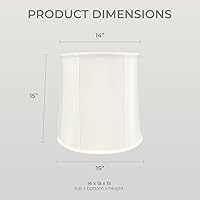 Vista 6 de Royal Designs Basic - Pantalla para lámpara de tambor, color blanco, 14 x 15 x 15 pulgadas