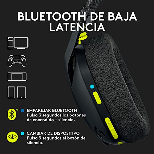 Auriculares gaming Logitech G435 Bluetooth compatibles con PS5, PC y Nintendo Switch 3