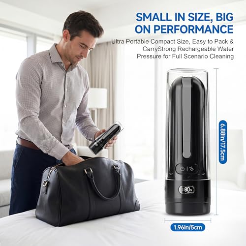 Bidé portátil para viaje, rociador eléctrico de mano para higiene personal miniatura 6
