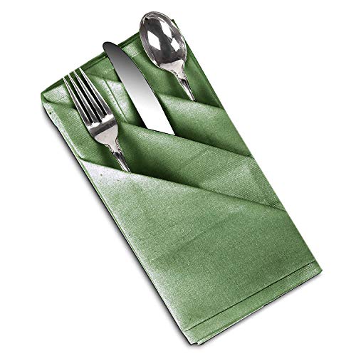 Talvania Cloth Dinner Napkins - 12 Pack Luxuriously Soft & Hotel Quality Cotton Napkins, Brilliant Fabric Napkins (18” X 18”) Perfect For Events, Hotel & Home Use (Olive Green) #TOP7