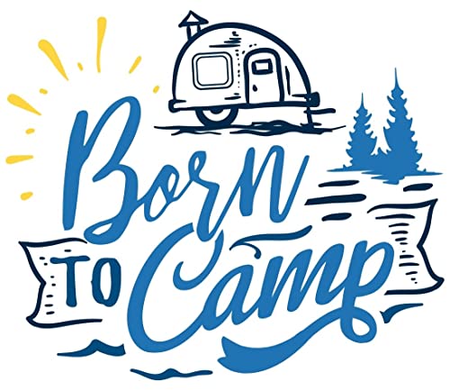 Samunshi® Born to Camp Schriftzug Aufkleber Sticker Autoaufkleber Scheibenaufkleber Motorradaufkleber - 70x60cm hellblau Samunshi® Born to Camp Schriftzug Aufkleber Sticker Autoaufkleber Scheibenaufkleber Motorradaufkleber - 70x60cm hellblau