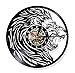 Produktbild txyang African Lion Design Lasergeätzte Schallplatte Wanduhr Wilde Tiere Kreative Handgemachte Kunst Dekoration Uhr