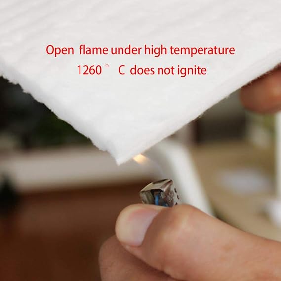 Ceramic Fiber Insulation Blanket, Single-Sided Aluminum Foil for Stoves, Furnace, Kilns, Fire(1000mmx610mmx2mm)