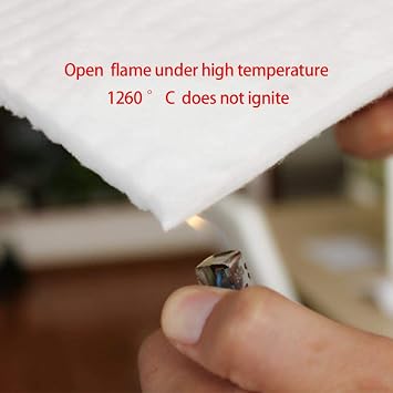 Ceramic Fiber Insulation Blanket, Single-Sided Aluminum Foil for Stoves, Furnace, Kilns, Fire(1000mmx610mmx2mm)