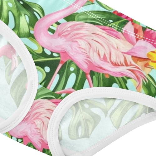 Colorful Toddlers Underwear Floral 2t Cotton Panties for Girl Tropical Pink Flamingos Briefs Undies Kids4