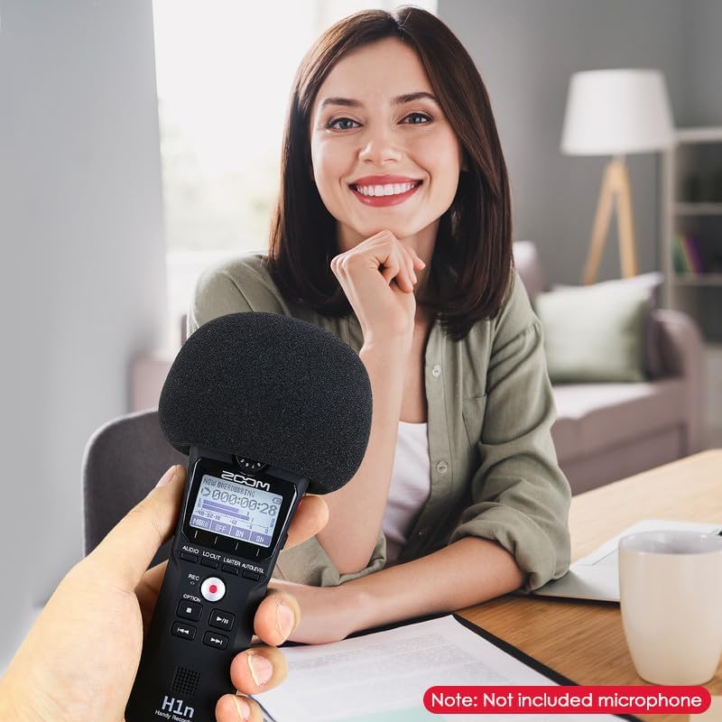 YOUSHARES Zoom H1n Recorder Foam & Furry Indoor/Outdoor Windscreen Muff - Wind Protection Muff and Foam for Zoom H1n & H1 Handy Portable Digital Recorder