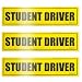 Set of 3 Please Be Patient Student Driver Magnetic Sign - Reflective Vehicle Car Signs Safety Sticker Bumper Magnet for New Drivers